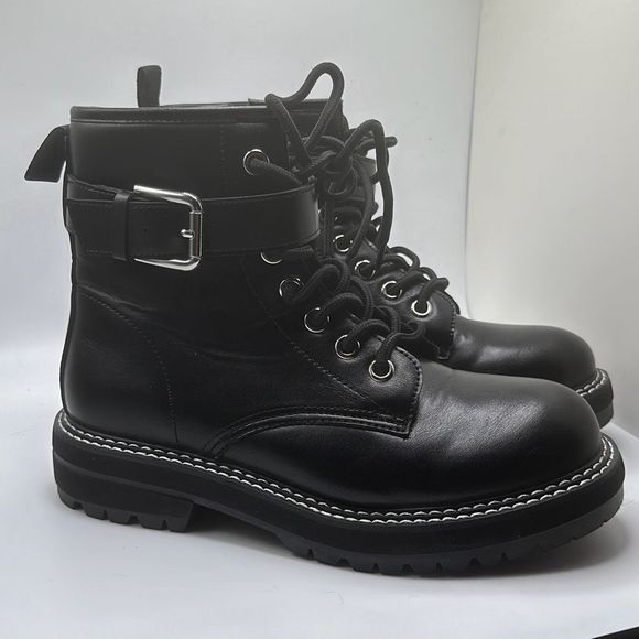 DUNES Women's lace up Boot 8.5 BLACK - Picture 1 of 7